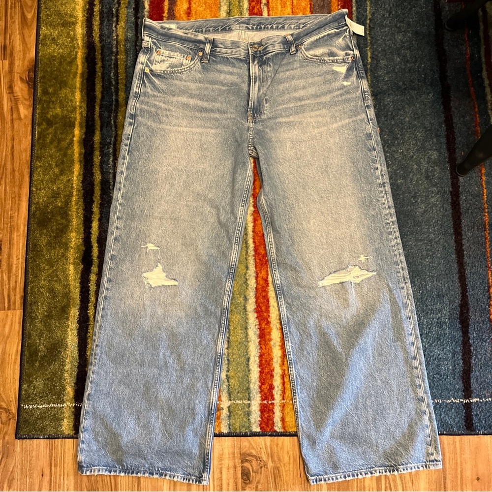 Gap Low Stride in Light Destroy Jeans SZ 16/33 - Picture 1 of 11